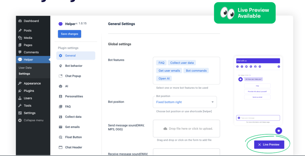 图片[2]-【会员免费】WordPress 插件 OpenAI 聊天机器人 – Helper助手破解版 1.0.18-源码博士
